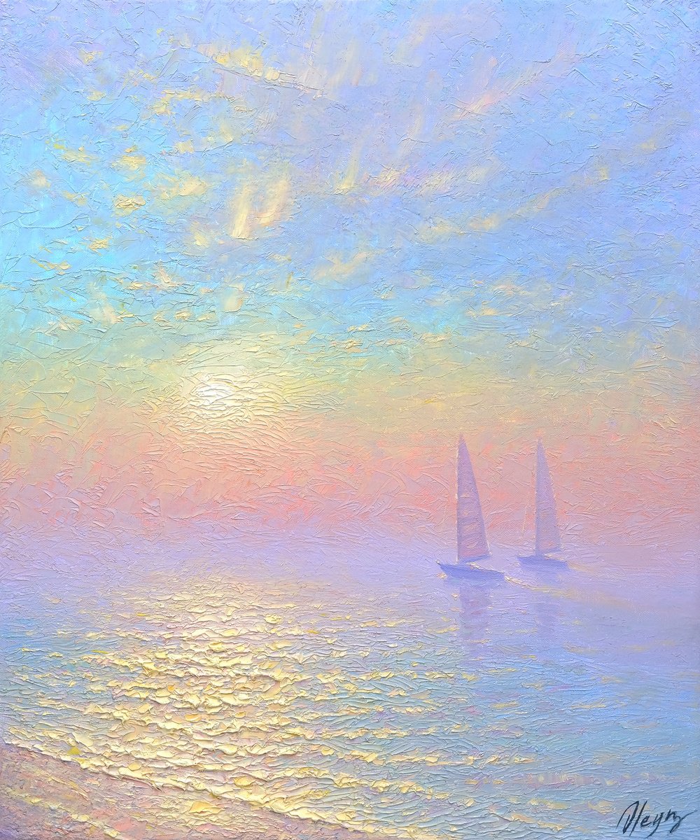 Impressionistic Landscape Oil Painting By Dmitry Oleyn, 20 X 24, Horizon Of Feelings, Original Artwork