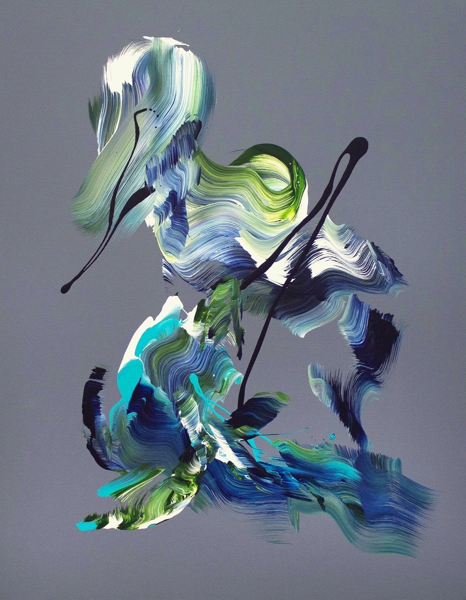 Abstract Acrylic Painting By Paresh Nrshinga Frsa, 28 X 36", Storm Chaser, Original Artwork