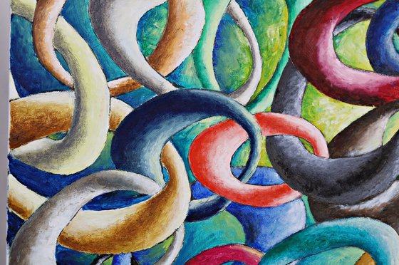 Cadena de favores . Chain of favors.