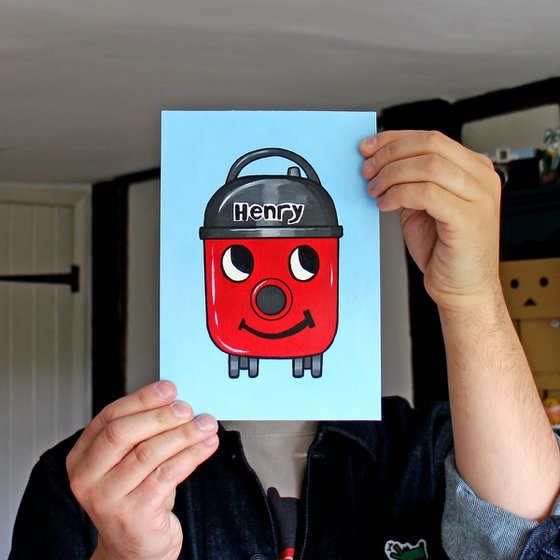 Henry Hoover Pop Art Painting on A5 Paper