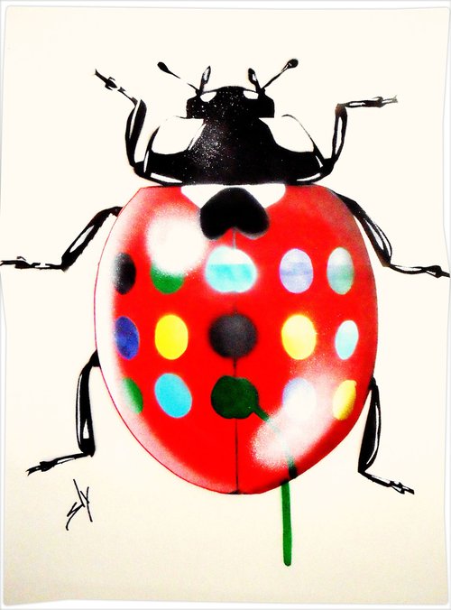 Get the Hirstbug! (On gorgeous watercolour paper.) by Juan Sly