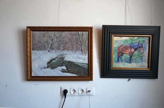 January snow on the Chertanovka River