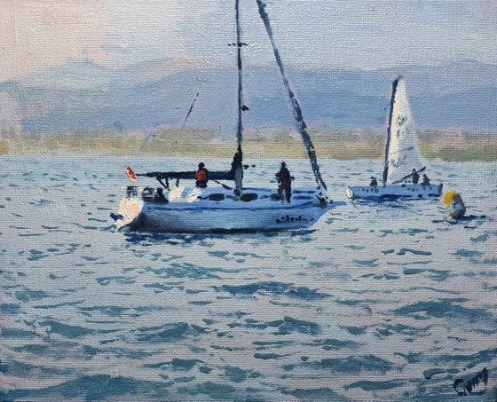 Seascape with Sailboats 52