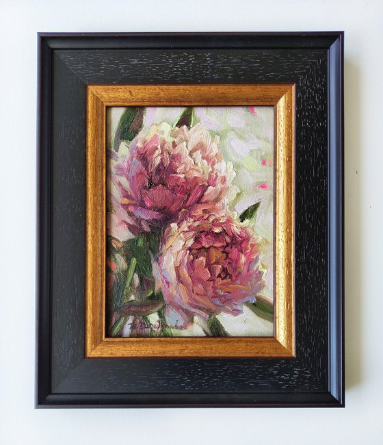 Pink purple peonies