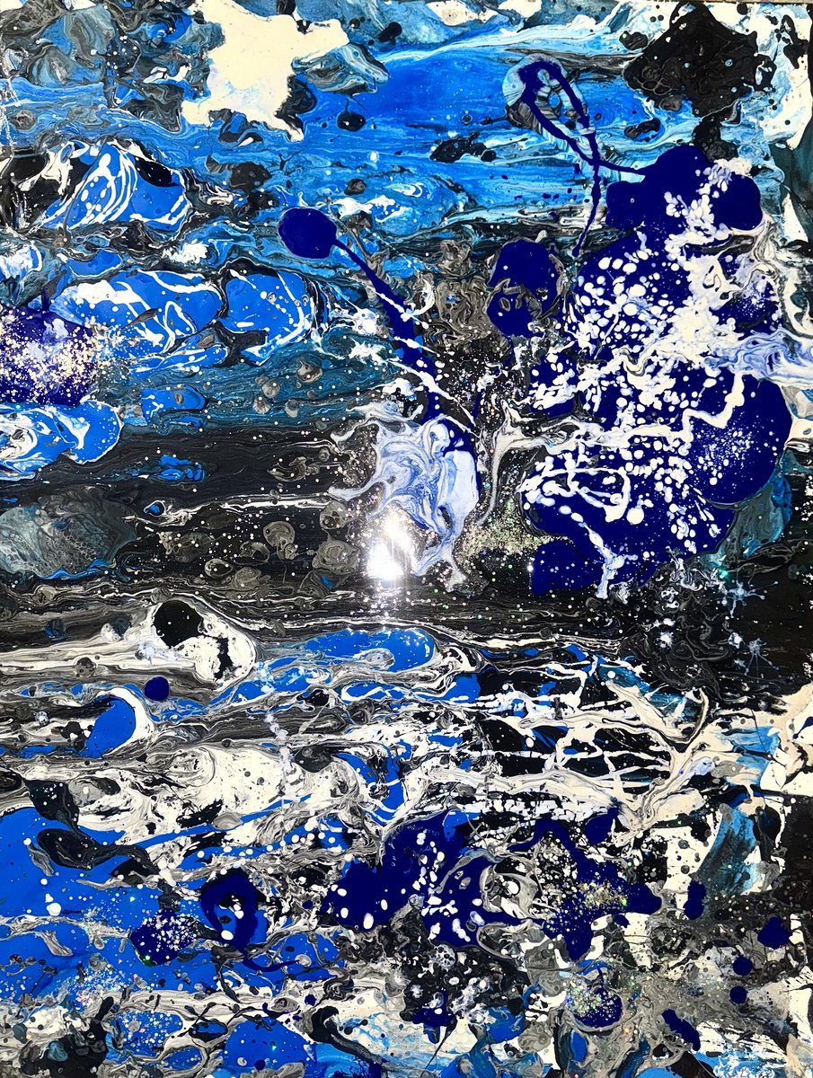 Abstract Acrylic Painting By Bruce S. Dilenschneider, 30 X 40, Bsd#57, Original Artwork