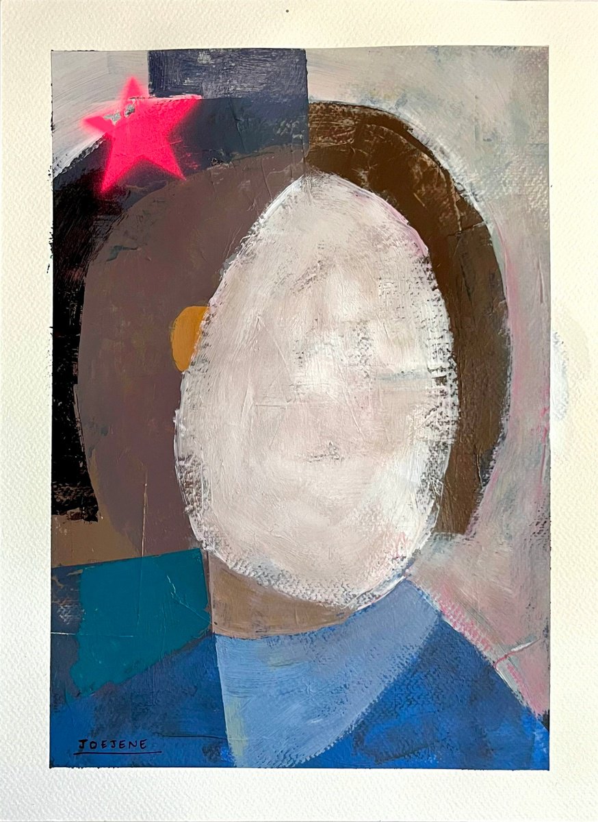 Abstract Acrylic Painting By Joejene C. Santos, 11 X 15, Buba, Original Artwork