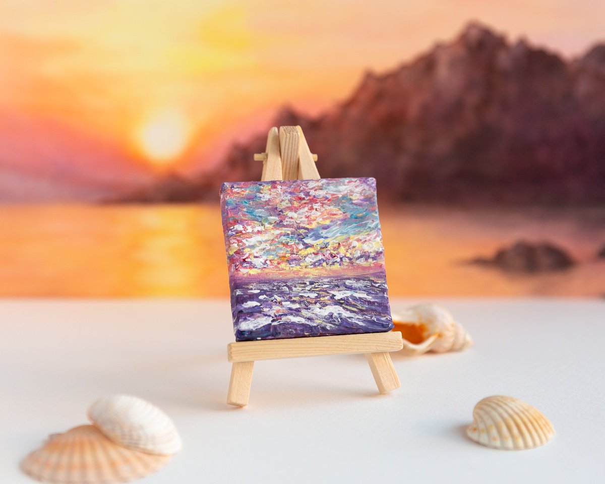 After sunset ocean miniature by Kateryna Nazarenko