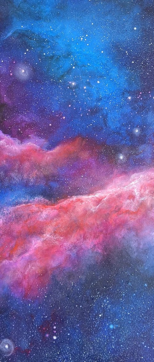 Interstellar Journey - Finger-painted Space Art by Lisa Price