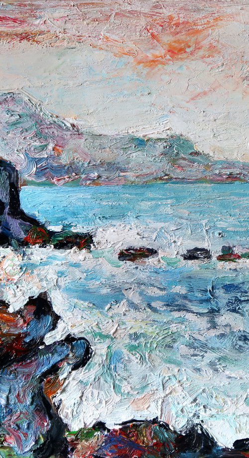 Windy day and sea in Catania. by Nikifor Swiristuhin