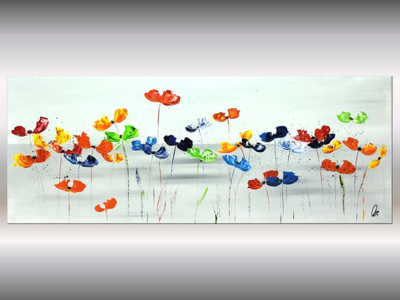 Wild Summer  - Abstract Art - Acrylic Painting - Canvas Art - Abstract Flower Painting - Ready to Hang