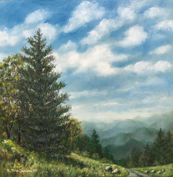 TENNESSEE HILLS - oil 12X12 (SOLD)