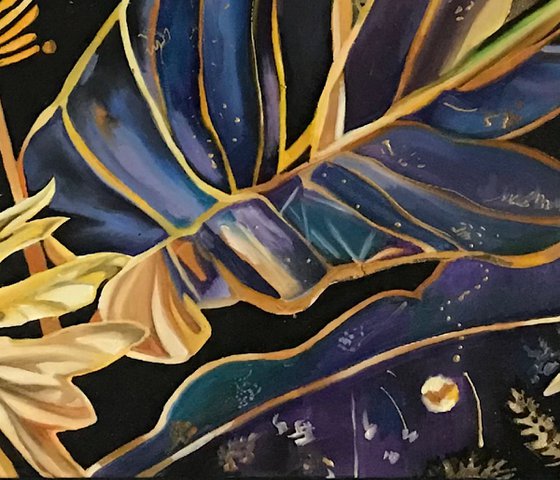 Space jungle original artwork.