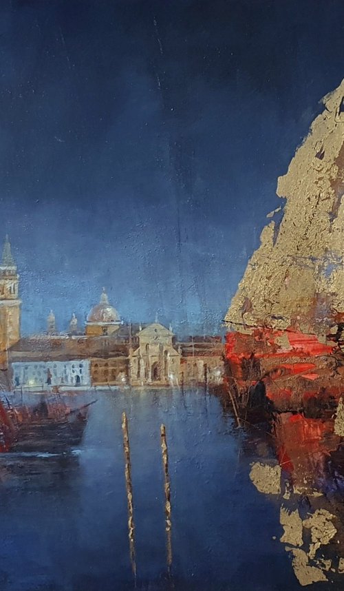 " Harbor of destroyed dreams - Venetian Nocturne " by Ivan  Grozdanovski