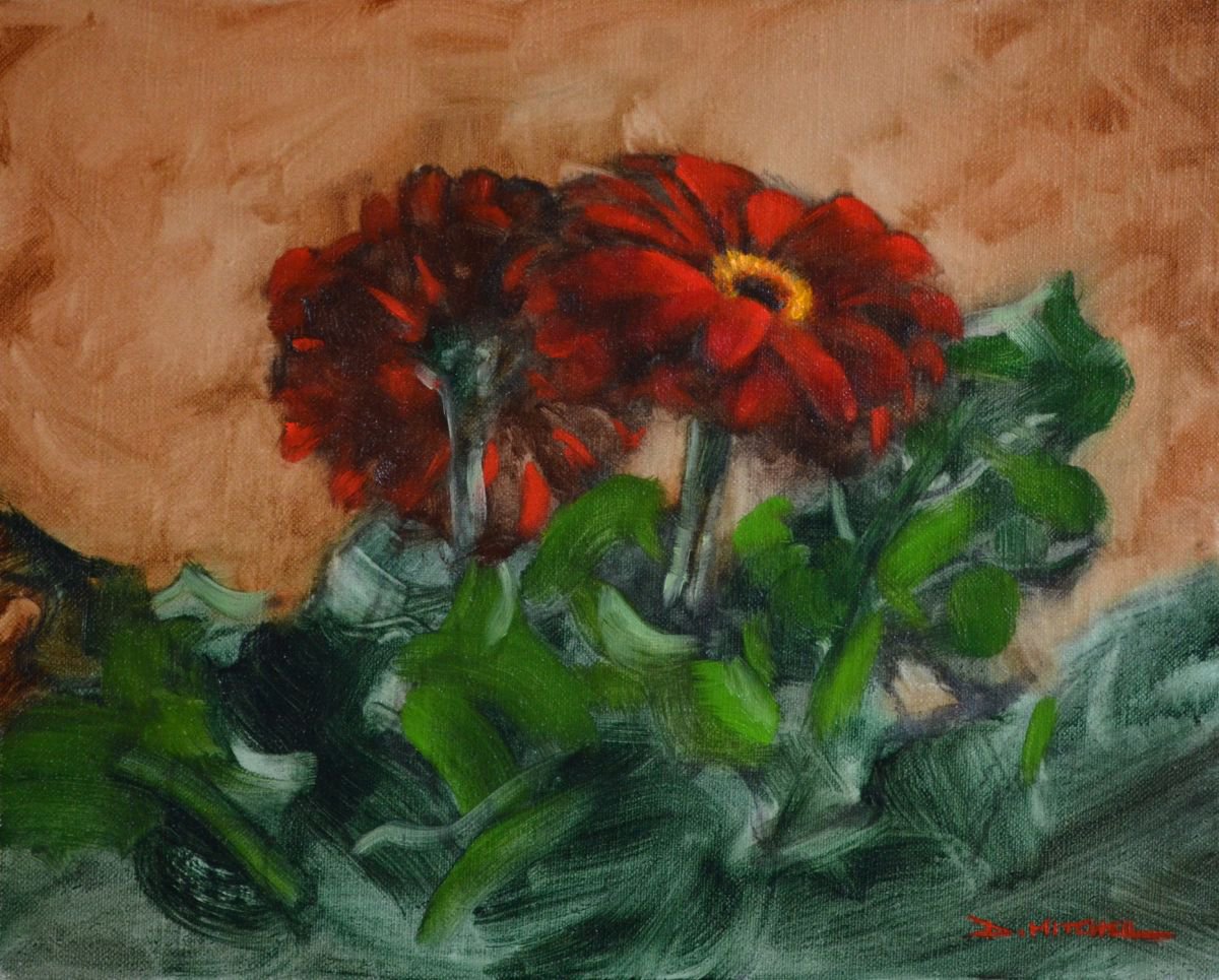 Red Gerbera by Denise Mitchell
