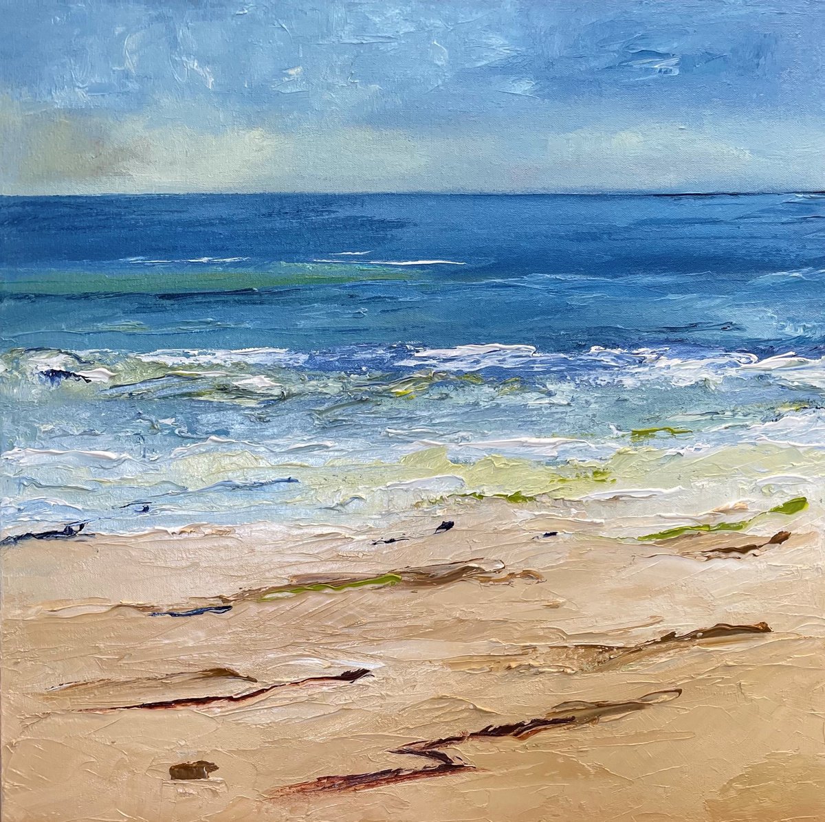 Expressive Oil Painting , The Heat Of July By Ann Palmer, 20 X 20, Artwork For Sale On Artfinder