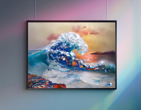 Abstract Painting Ocean Wave