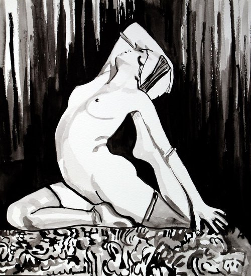 Nude / 38 x 35 cm by Alexandra Djokic