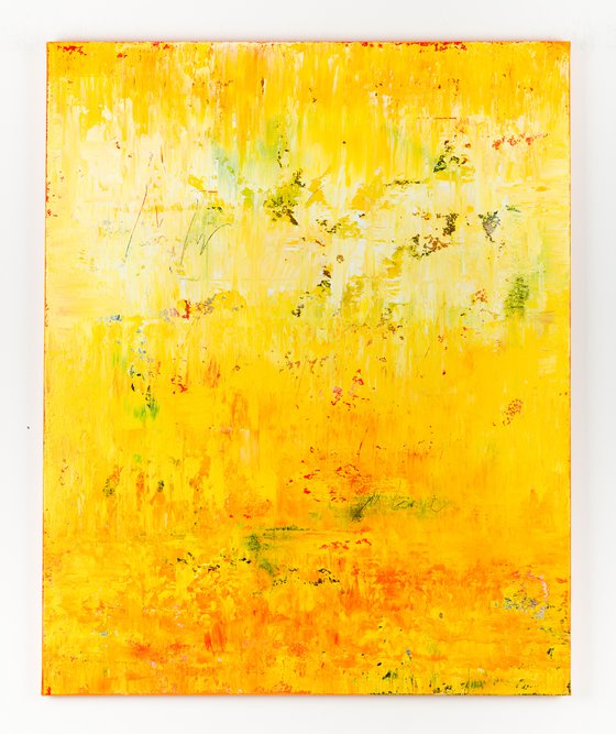 Yellow abstract painting SU411