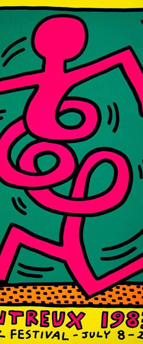 Montreux Jazz (Yellow) (Prestel 10) by Keith Haring