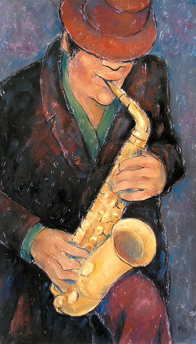 Saxophonist by Valentina Yevmenenko
