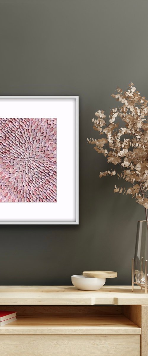 Pink mist (on paper, unframed) by Guzaliya Xavier