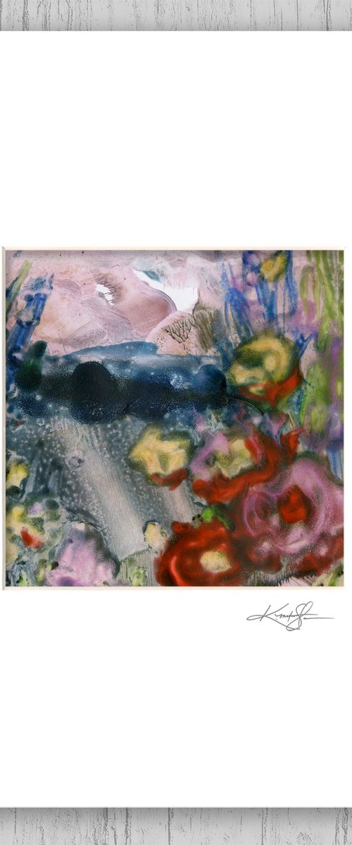 Encaustic Floral 17 by Kathy Morton Stanion