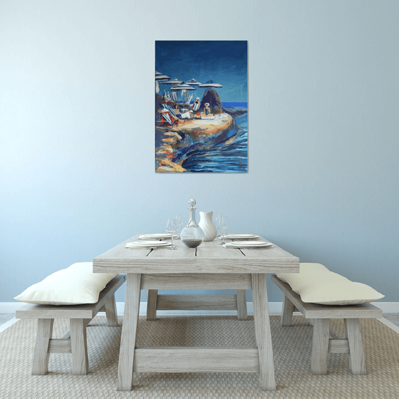 Sunlit Retreat by the Sea