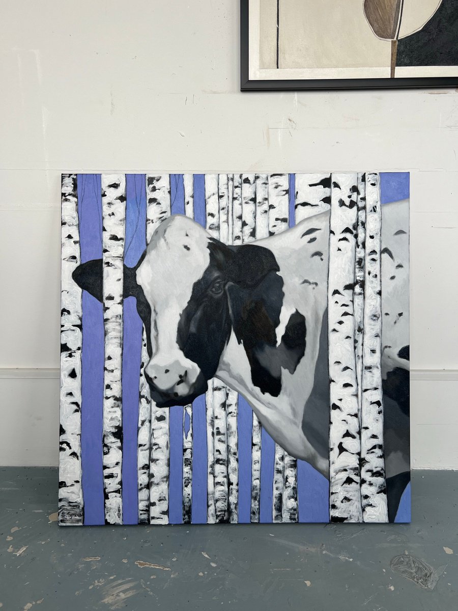 Photorealistic Animal Oil Painting By Elizaveta Pugacheva, 35 X 35, Hide And Seek, Original Artwork