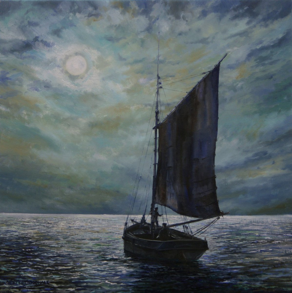 SAILING IN THE MOONLIGHT by Peter Goodhall