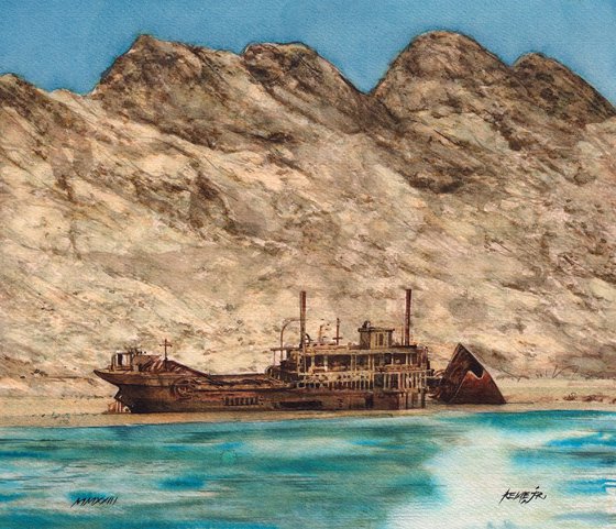 Abandoned old ship
