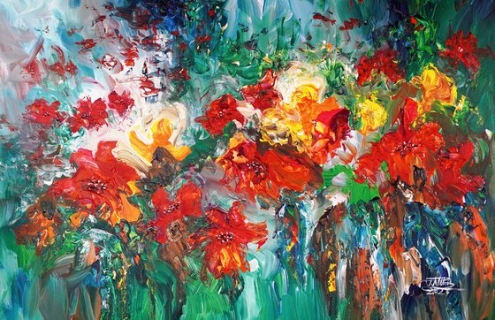 Red Summer Flowers D 1