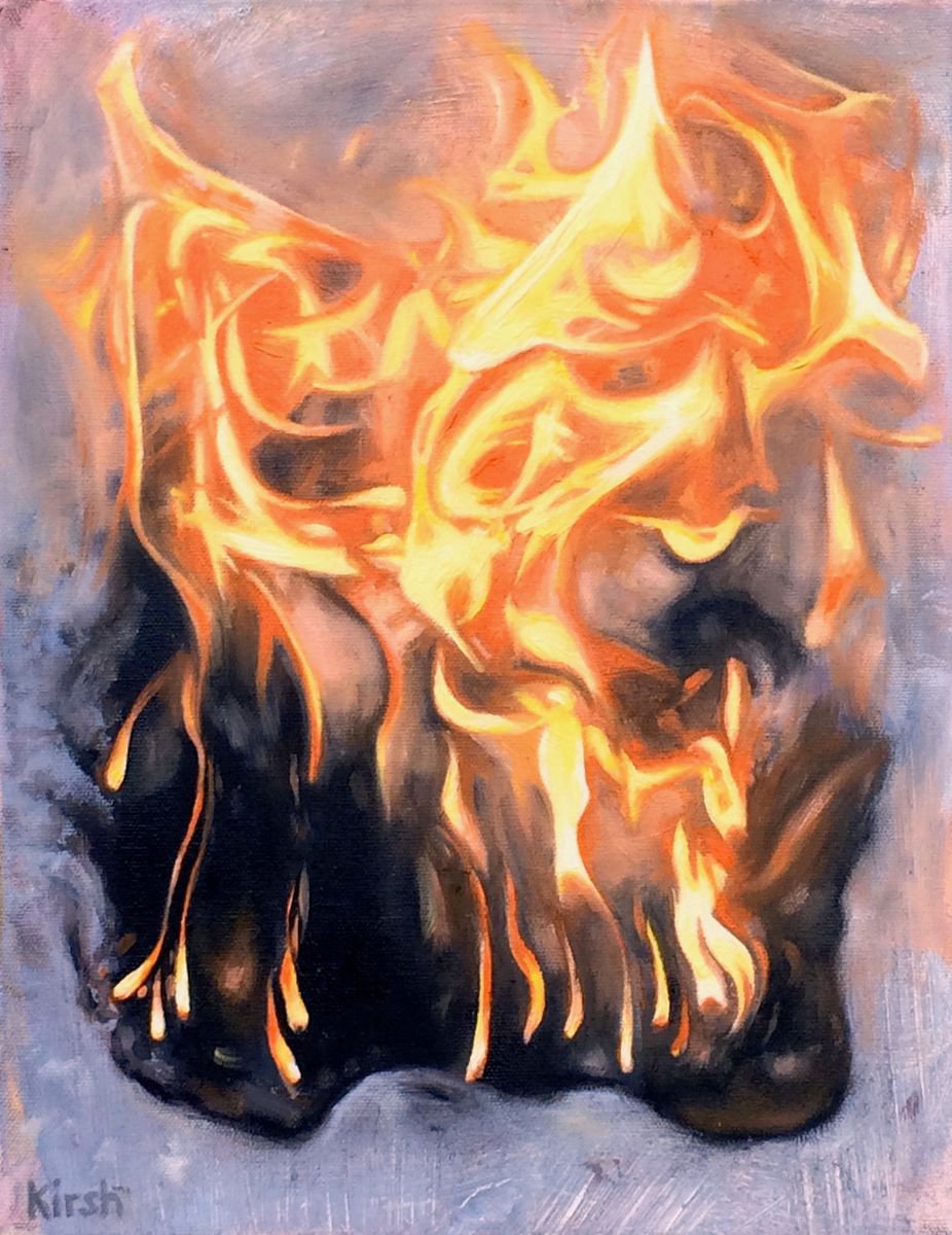 Burning Canvas Study by Kirsh
