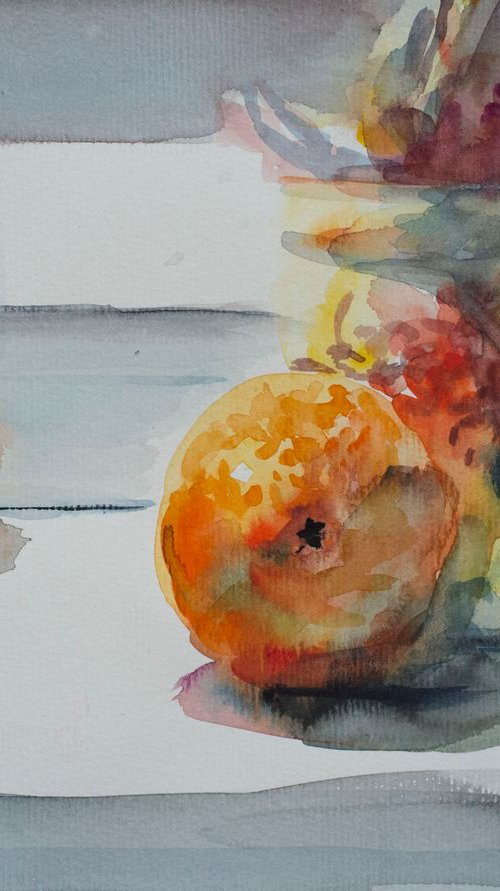 Two oranges by Irina Bibik-Chkolian