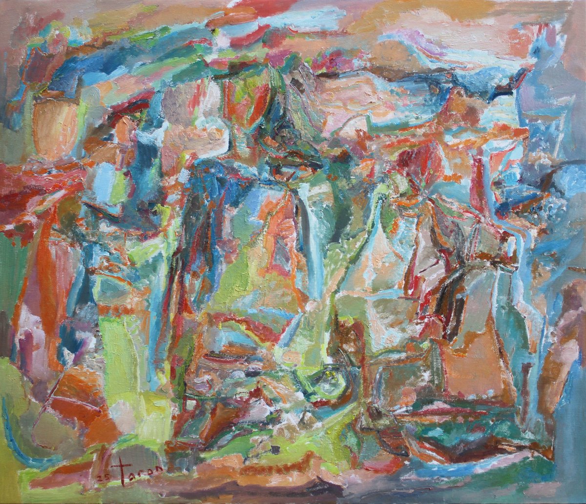 Meeting Of Lovers By Taron Khachatryan, 28 X 24, Artwork For Sale On Artfinder