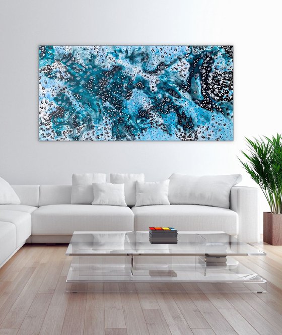 71''x 35''(180x90cm), Pure Love, urban ready to hang, colorful canvas art  - xxxl art - abstract art painting- extra large art- mixed media