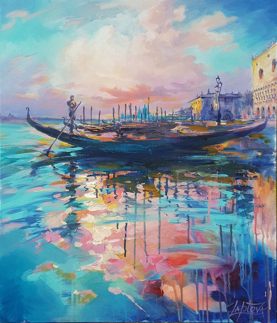 Painting Venice, landscape Italy