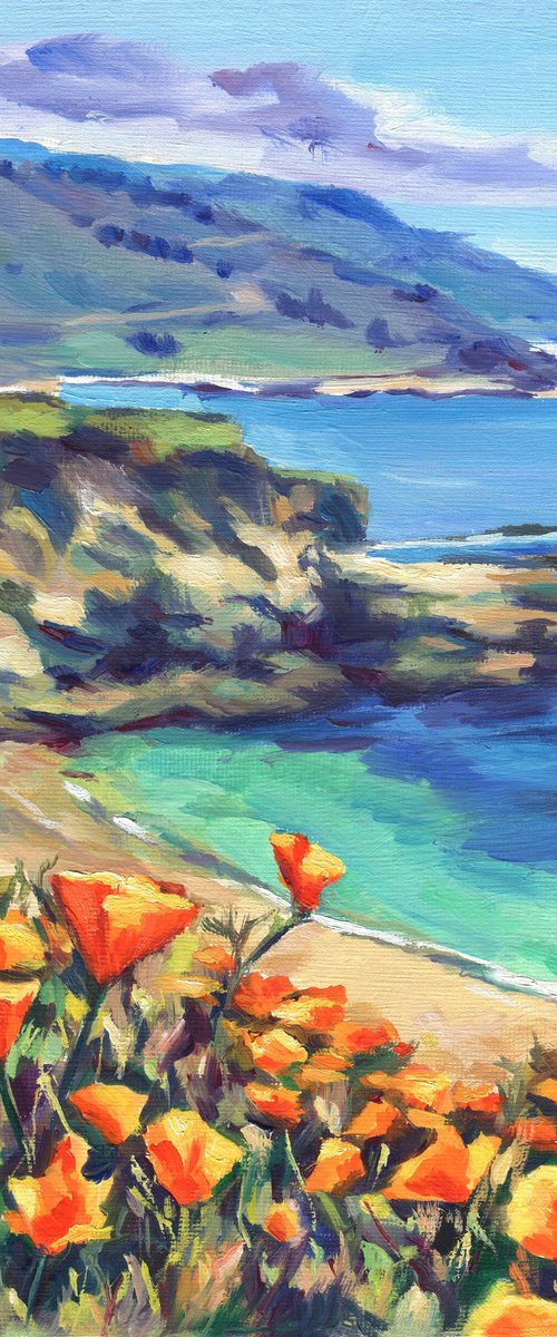 'Poppies by the sea' by Lucia Verdejo
