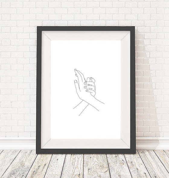 Hands illustration - Sophie - Art print