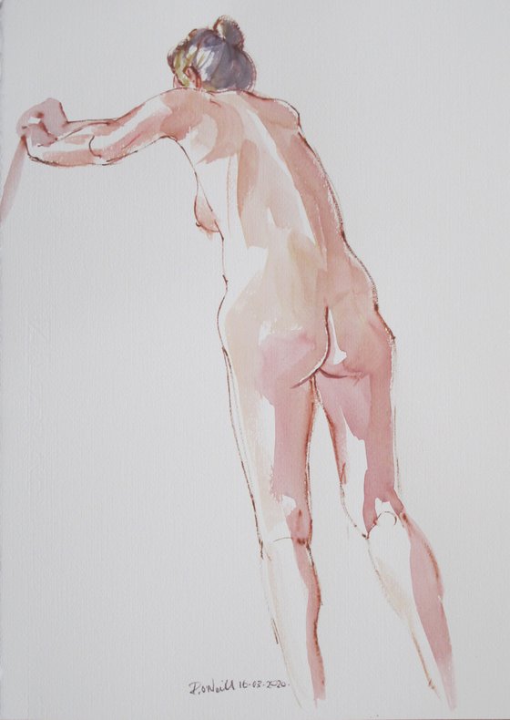 Standing female nude