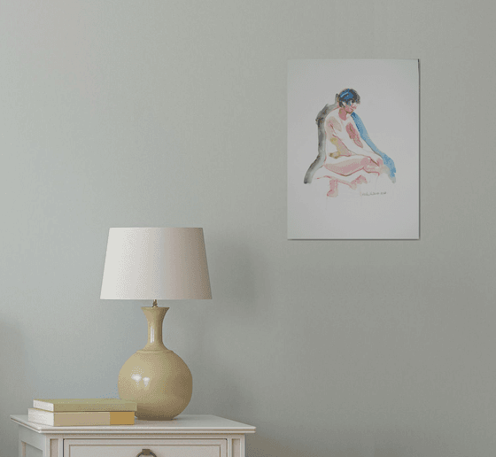 Seated female nude