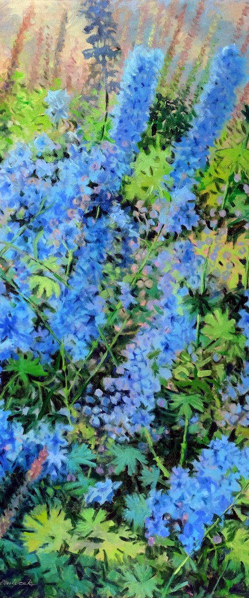 Delphinium and sage by Richard Mierniczak