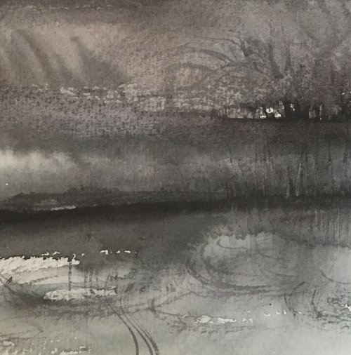 By Rushy pond by Samantha Adams
