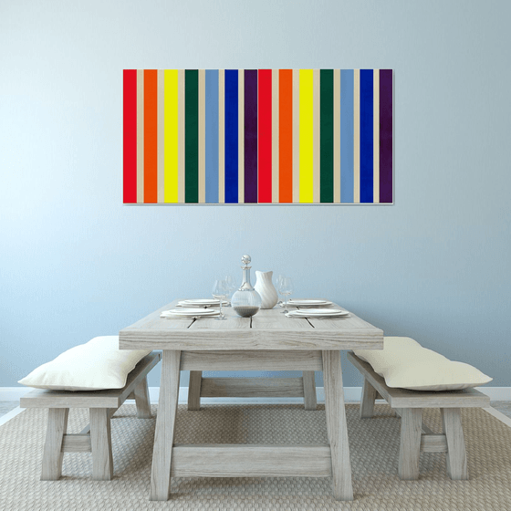 Rainbow Composition #16 Diptych. Size: 80x160 cm (80x80 cm x 2 parts)