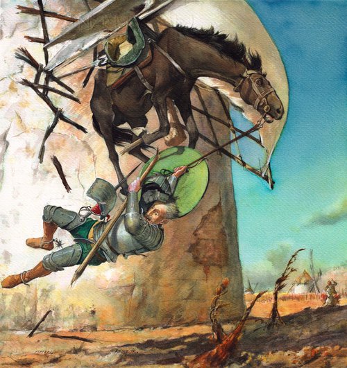 Don Quixote and the Windmills by REME Jr.