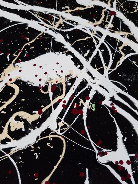 VOK N-11 (XXL) (H)96x(W)120 Multiple orientations Jackson Pollock style abstract painting