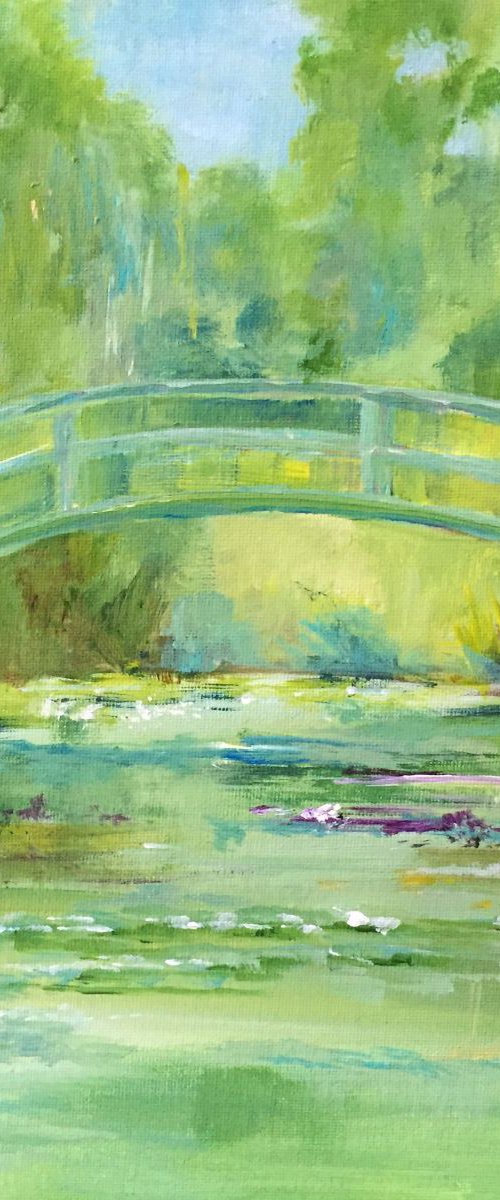 Monets Bridge by Kathleen Harrington