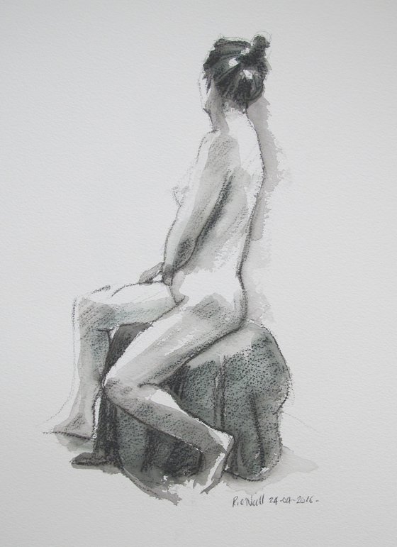 Seated female nude