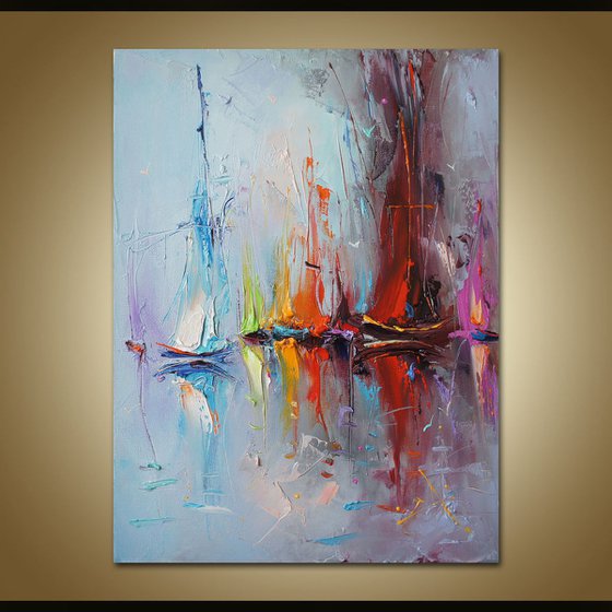 Colors charts, Abstract Seascape painting