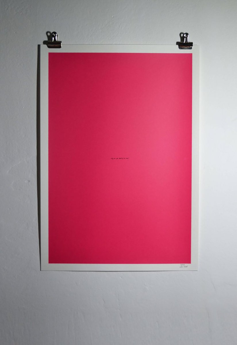 Typographic Screenprint , Why Are You Standing So Close? By Colour Black, 14 X 20, Artwork For Sale On Artfinder