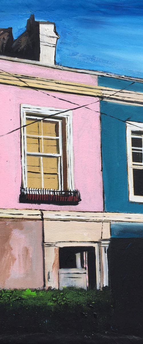 London, Pink House by Andrew  Reid Wildman